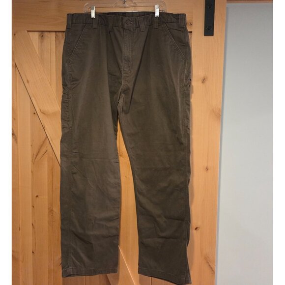 Carhartt Other - Carhartt Pants Utility Men 44x32 Brown Cotton Canvas Carpenter Work B324 DFE